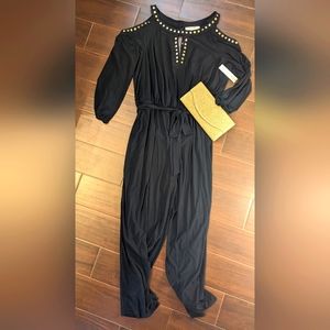 Emma & Michele 2XL Navy Jumpsuit NWT